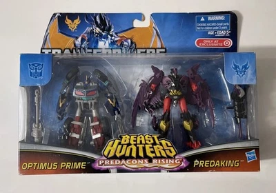 Transformers Prime Beast Hunters Predacons Rising paquete de 2 Optimus Prime Predaking Foto 1 de 4