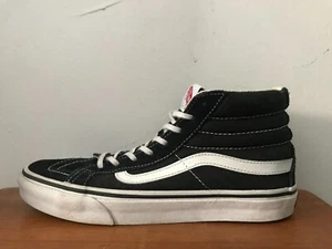 VANS Old Skool SK8-Hi High-Top Skateboard Sneakers Black Women's 9 Suede Men 7.5 - Picture 1 of 7