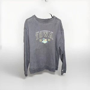 Iowa Hawkeyes Football Capital One Bowl 2005 Sweatshirt Adult L Black Pro Player - Picture 1 of 7
