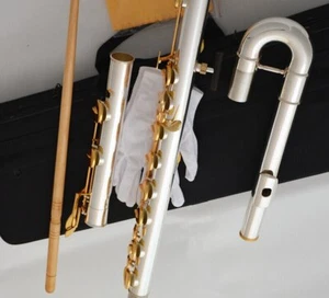 Flute Ensemble White High End Quality design style C Major Elbow Bass - Picture 1 of 7