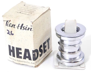 NOS Tien Hsin TH-201 Threaded Headset Chrome 1" x 24T 22.2x30x27 Aluminum Alloy - Picture 1 of 2