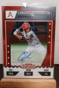 Christian Franklin /99 2021 Panini Elite Extra Edition College Ticket Autograph - Picture 1 of 2