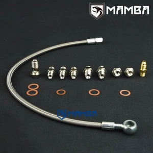 Turbo Oil Feed Line Fit For Subaru EJ20/25 w/ IHI RHF5HB VF22 VF34 (From Engine) - Picture 1 of 4