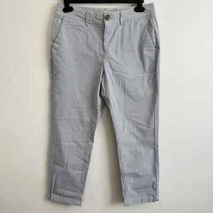 Pantalones chinos FatFace Devon para mujer azul a rayas mezcla de algodón - talla UK 10 - Imagen 1 de 11