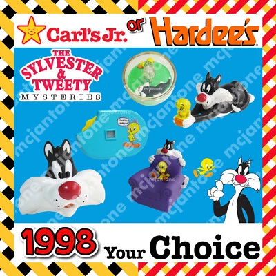 Carl's Jr. Hardees 1998 Sylvester Tweety Mysteries Looney Tunes TU ELECCIÓN DE JUGUETE Foto 1 de 2