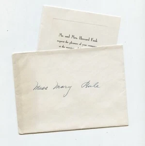 Hochzeitseinladung 1938 - Funk Family Tochter - Solebury, Pennsylvania - Bild 1 von 1