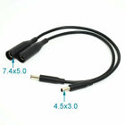 1pc 0.3m 3 Wier DC Adapter Cable 4.5x3.0mm Male to 7.4x5.0mm Female for HP DELL