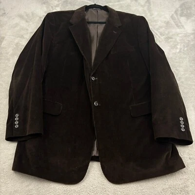 Chaqueta Blazer Alan River Pana Para Hombre 48L Marrón Oscuro Dos Botones Grandpacore Foto 1 de 4