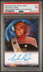 2003 Rittenhouse Star Trek Deep Space Nine Auto Michael Dorn as Lt Worf A3 PSA 7 - Picture 1 of 1