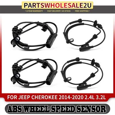 New 4x Front & Rear ABS Wheel Speed Sensor for Jeep Cherokee 2014-2020 2 Pins - Image 1 of 4