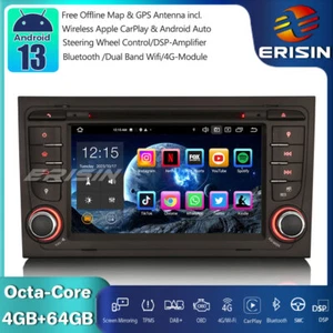 8-Core CarPlay Android 13 Car Stereo Sat Nav SWC DVD DAB+ for AUDI A4 SEAT EXEO - Picture 1 of 16