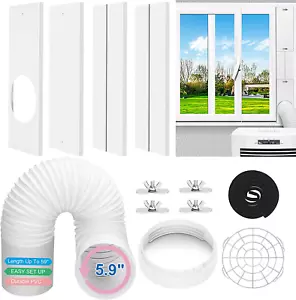 Portable Air Conditioner Vent Seal Kit with 5.9" Anti-Clockwise Hose Window AC - Picture 1 of 7