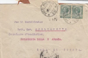 15-66C) BUSTA POSTA MILITARE ZONA GUERRA 1917 CC .RR XXII CORPO ARMATA - Picture 1 of 2