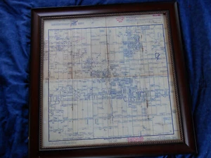 Midcontinent Maps Vintage Original Frame 1962 Clinton Washington County Township - Picture 1 of 15