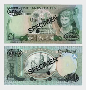 Northern Ireland - Allied Irish - 1982 - 1 Pound - "SPECIMEN" - "aUNC+" - #3236 - Picture 1 of 4