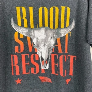 Under Armour T-Shirt Charcoal Graphic Logo Blood Sweat Respect Short Sleeve XL - Picture 1 of 7