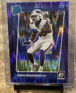 Greg Rousseau 2021 Donruss Optic Rated Rookie # 253 RC Purple Shock Buffalo Bill - Picture 1 of 3
