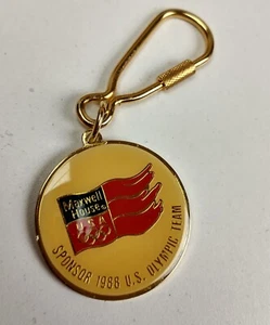 1988 Maxwell House US Olympiamannschaft Werbung Schlüsselanhänger Souvenir - Bild 1 von 4