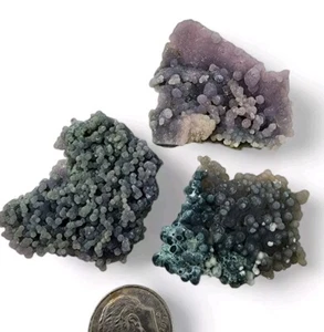 Cristales botrioidales de calcedonia de uva 22,3 gramos. Lote de 3 piezas - Imagen 1 de 2