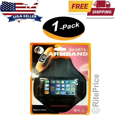 Sports Armband Phone Case Holder Arm Band Gym Running Jogging Exercise Bag(1 Pk) - Image 1 of 4