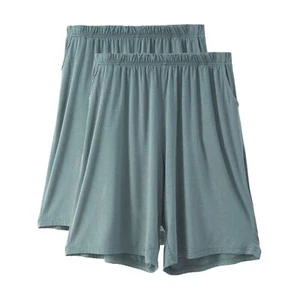 Women Pajama Shorts 2 Pack Elastic Waist Knee Length Soft Stretch Sleep Bottoms - Picture 1 of 66