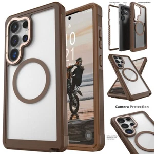 For Samsung Galaxy S25/Plus/S25 Ultra Shockproof Clear Magnetic Phone Case Cover - Picture 1 of 33