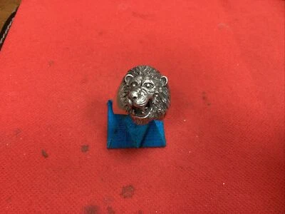 Jolie Bague Lion En Argent, Taille 68 - Photo 1/4