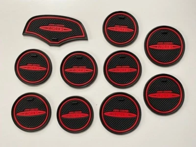 MINI JCW (F56 \ F55) 2014 - 2022 (10 PEÇAS) ALMOFADAS DE PORTÃO PAINEL INTERIOR - VERMELHO - Imagem 1 de 4