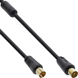 InLine® Antennenkabel Premium, 2x geschirmt, mit Filter, >85dB, schwarz, 20m - Bild 1 von 1