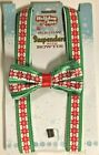 Holiday Cheer Seasonal Festive Christmas Adjustable Suspenders w/ Bowtie