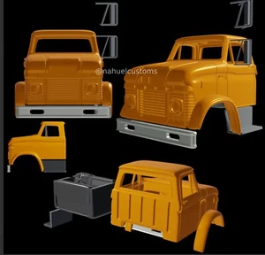 FORD SERIE N - SERIE NT - CABINA CAMION - SCALA 1 25 modellino stampato in 3d resina - Foto 1 di 4