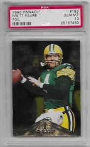 1996 Brett Favre PSA 10, Pinnacle FOIL, #196, CHECKLIST, Green Bay Packers - Picture 1 of 1