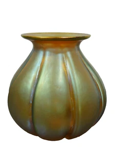WMF Vase Glas Geislingen Myra Karl Wiedmann irisierend Kürbis Art Deco um1925 - Bild 1 von 12