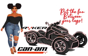 Can Am Ryker T-Shirts Motorrad mit Strasssteinen - Bild 1 von 1