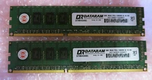 DataRam DTM64306C 4GB (2x2GB) 2Rx8 PC3-10600 DDR3 ECC 240P CL9 DIMM Memory - Picture 1 of 3