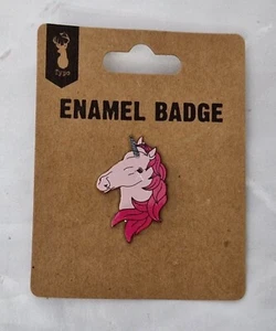 TYPO Lovely Enamel Badge Unicorn Pink Small MRRP - Picture 1 of 2