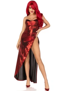 Womens Leg Avenue Red Shimmer Jessica Rabbit Costume - Picture 1 of 4