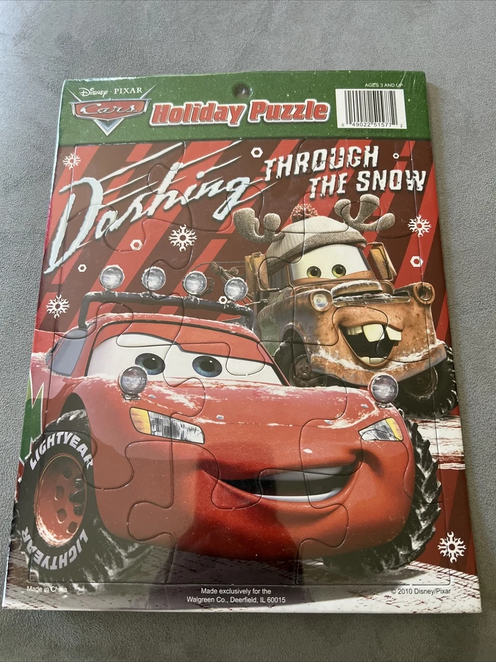 Rompecabezas para niños con marco de tablero de 12 piezas coches Disney Pixar - Nuevo Foto 1 de 1