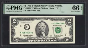 United States-Federal Reserve 2 Dollars 1995 Fr#1936-F (FB Block) UNC Grade 66 - Picture 1 of 2
