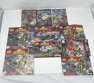 Lego Super Heros Instruction Manual Lot of 10 Spiderman Hulk Capt America - Picture 1 of 11