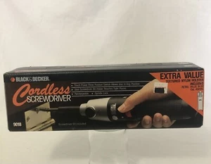VTG Black & Decker Cordless Screwdriver 9018 w Holster New Sealed Box 1987 NOS - Picture 1 of 12