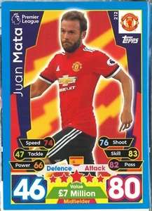 Topps English Premier League 2017-2018. Match Attax #212 Juan Mata - Zdjęcie 1 z 1
