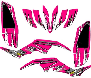 All Years RAPTOR 350 SHREDDER Pink Senge Graphics Kit Compatible with Yamaha - Picture 1 of 7