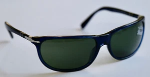PERSOL Sonnenbrille 3222-S 181/31 62-17 135 3N blaues Gestell grüne Glasgläser NEU - Bild 1 von 10