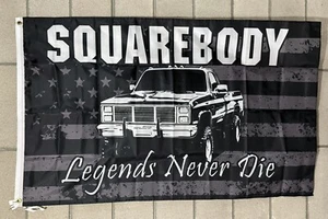 Camión de carrocería cuadrada bandera ENVÍO GRATUITO Legend Power mecánico cerveza hombre cueva EE. UU. 3x5’ - Imagen 1 de 1