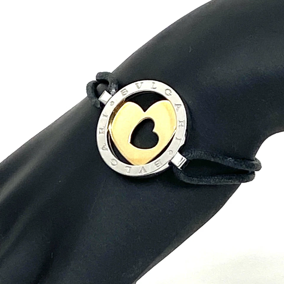 Bvlgari Bulgari Tondo  Bracelet 18K Yellow Gold & Steel Heart Multi Cord - Image 1 of 4