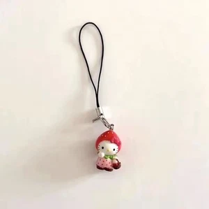 Strawberry Hello Kitty Mobile Phone Pendant Phone Charm Keychain Decoration - Zdjęcie 1 z 3