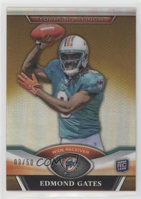 2011 Topps Platinum Gold Refractor /50 Edmond Gates Edmund Gates #62 Rookie RC - Image 1 of 2