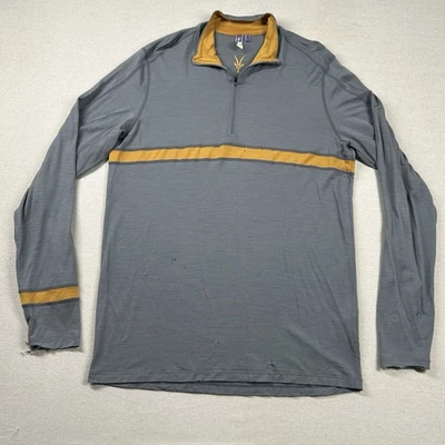 Ibex Sweater Mens L 1/4 Zip Merino Wool Layer Thrashed Hiking Outdoors Camping - Image 1 of 4