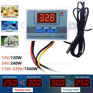 Digital LED Temperaturregler Thermostat Control Temperatur Regler 12V 24V 220V - Picture 1 of 17